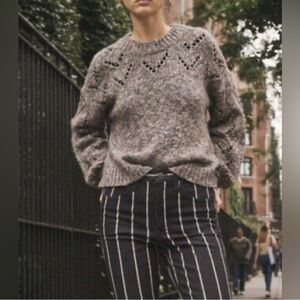 Madewell pointelle bubble sleeve pullover